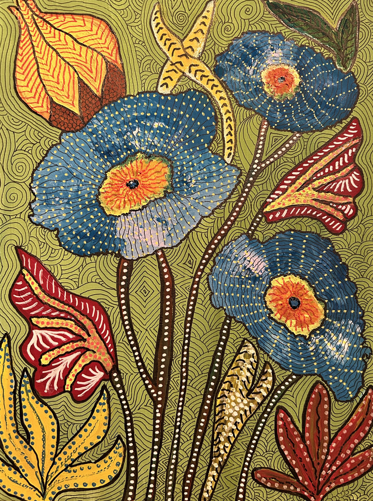 « Les pavots bleus »