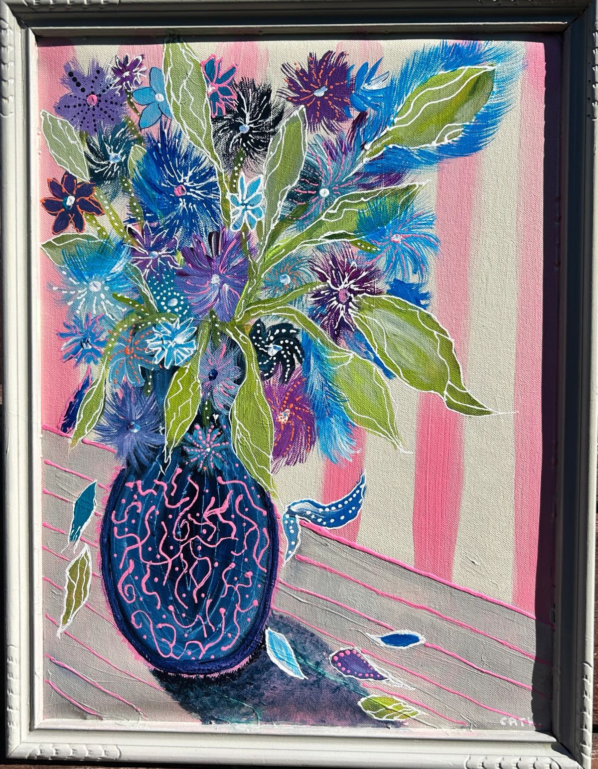 Le bouquet bleu « flouffe »