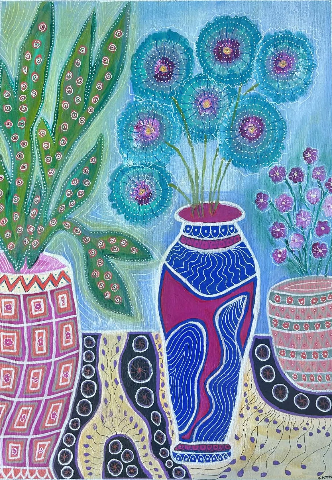 Les Dahlias turquoises